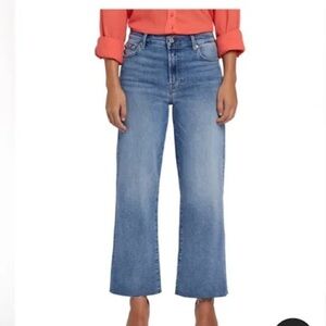 Jen7 Cropped Wide Leg High Waist Jeans Size 12